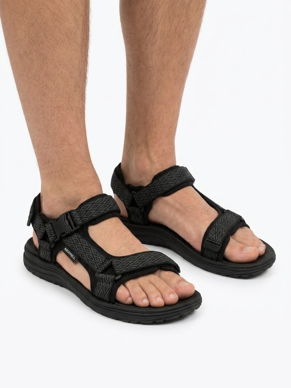 Black Men's Outdoor Strap Sandals
